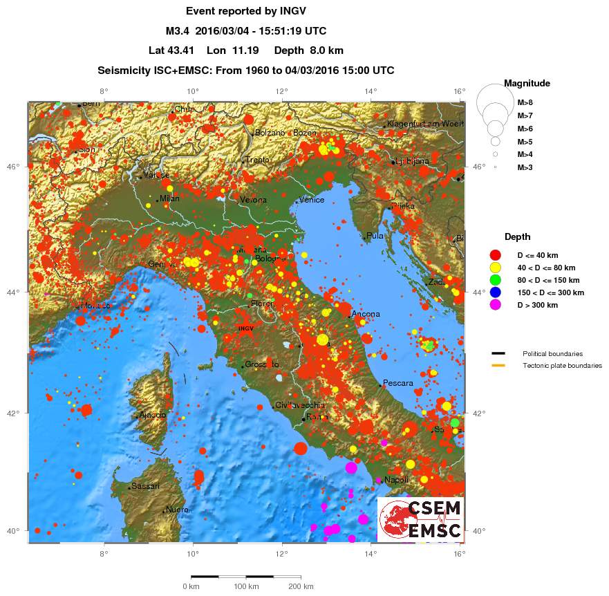 regional historical seismicity