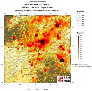 regional magnitude historical seismicity