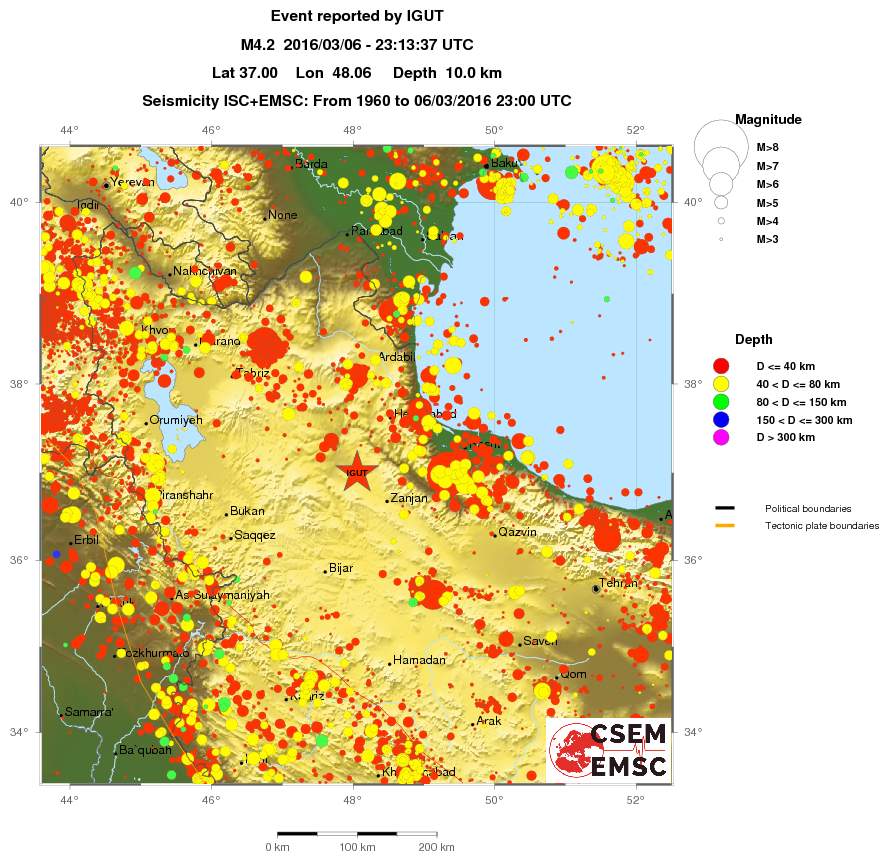 regional historical seismicity