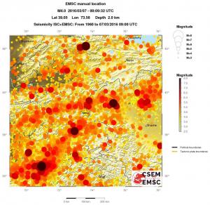 regional magnitude historical seismicity