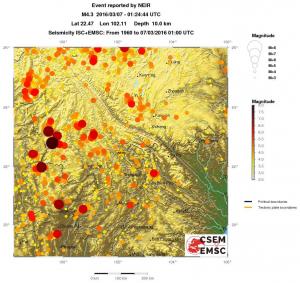 regional magnitude historical seismicity