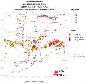 wide historical seismicity