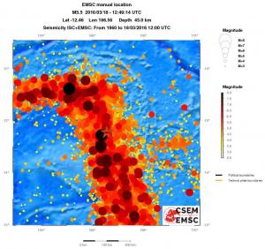 regional magnitude historical seismicity