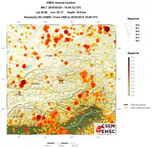 regional magnitude historical seismicity