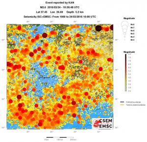 regional magnitude historical seismicity