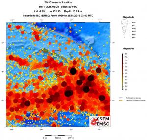 regional magnitude historical seismicity