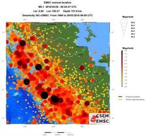 regional magnitude historical seismicity