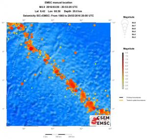 regional magnitude historical seismicity