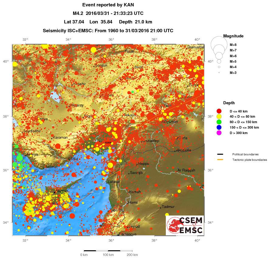 regional historical seismicity