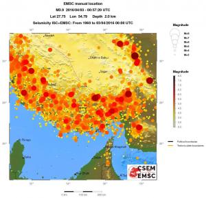 regional magnitude historical seismicity