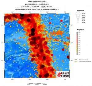 regional magnitude historical seismicity