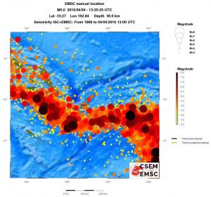 regional magnitude historical seismicity