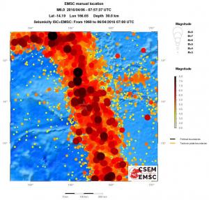 regional magnitude historical seismicity