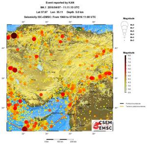 regional magnitude historical seismicity