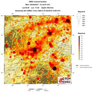 regional magnitude historical seismicity