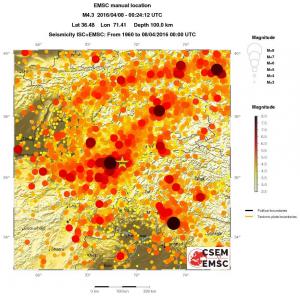 regional magnitude historical seismicity