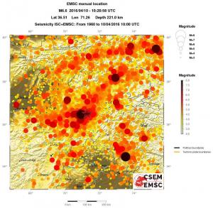 regional magnitude historical seismicity