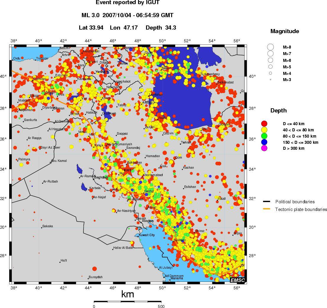 wide historical seismicity