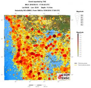 regional magnitude historical seismicity