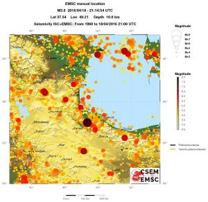 regional magnitude historical seismicity