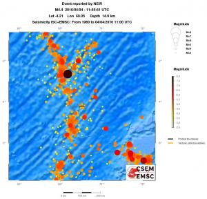 regional magnitude historical seismicity