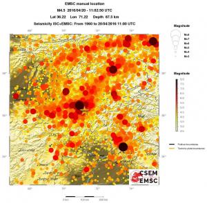 regional magnitude historical seismicity