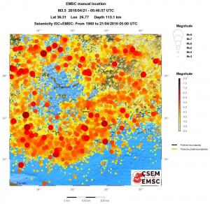 regional magnitude historical seismicity