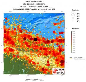 regional magnitude historical seismicity