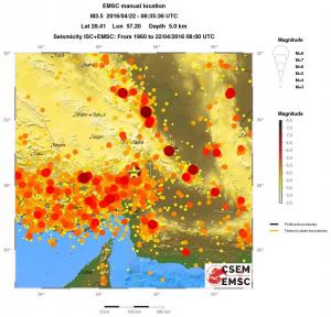 regional magnitude historical seismicity