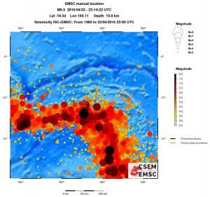 regional magnitude historical seismicity