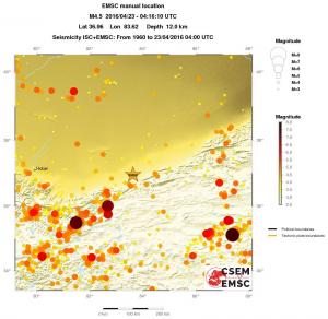 regional magnitude historical seismicity