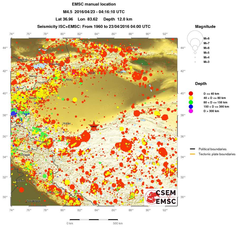 wide historical seismicity