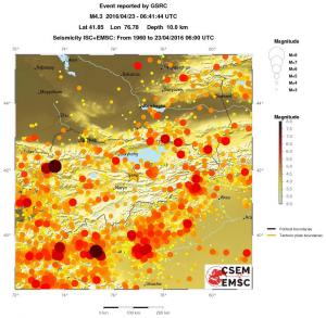 regional magnitude historical seismicity