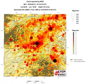 regional magnitude historical seismicity