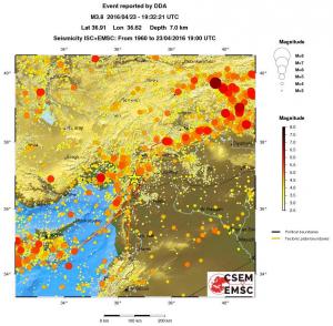 regional magnitude historical seismicity