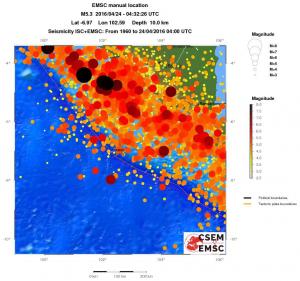 regional magnitude historical seismicity