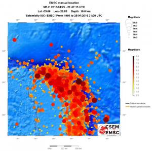 regional magnitude historical seismicity