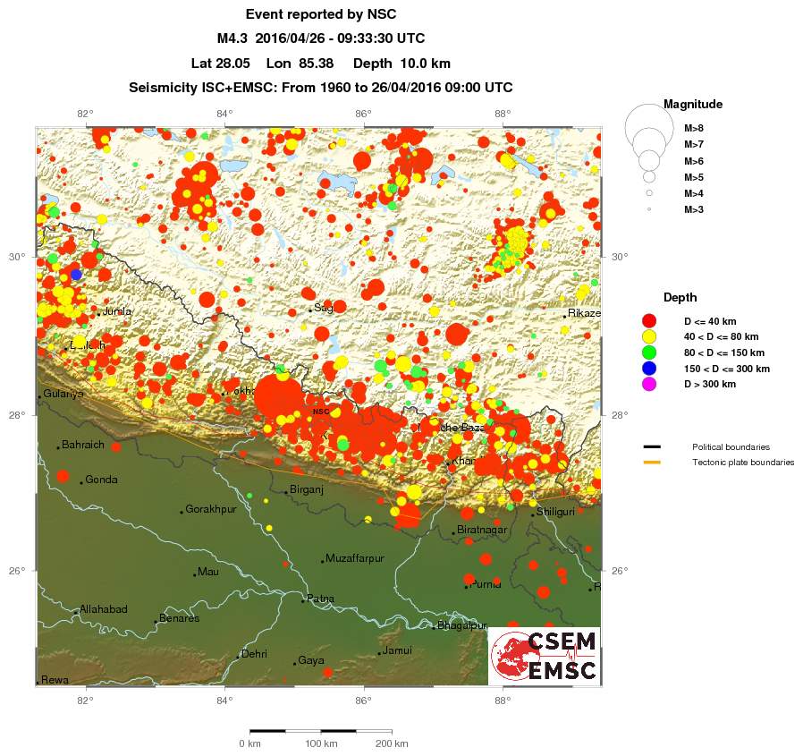 regional historical seismicity