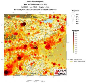regional magnitude historical seismicity