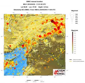 regional magnitude historical seismicity