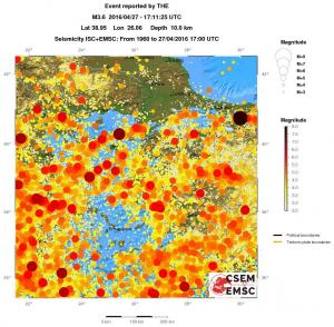 regional magnitude historical seismicity