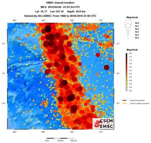 regional magnitude historical seismicity
