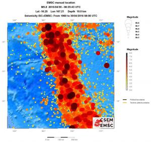 regional magnitude historical seismicity