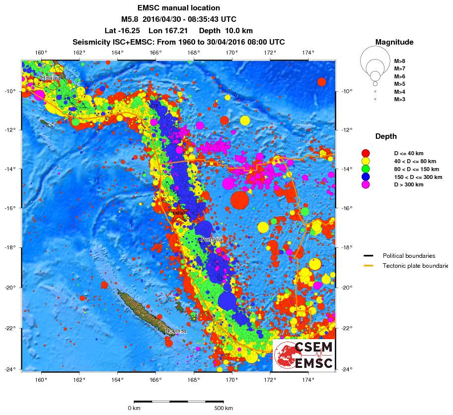 wide historical seismicity