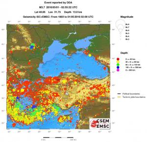 wide historical seismicity
