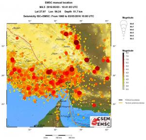 regional magnitude historical seismicity