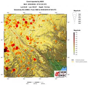 regional magnitude historical seismicity