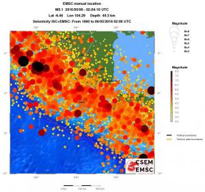 regional magnitude historical seismicity