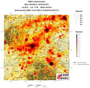 regional magnitude historical seismicity