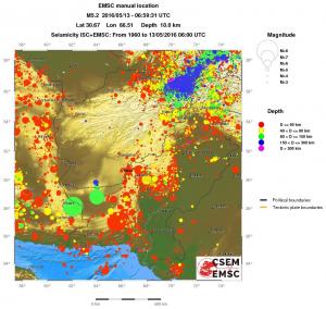 wide historical seismicity